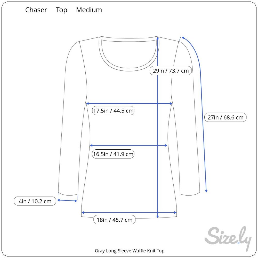 CHASER Gray Waffle Knit Longsleeve Tunic Top with Criss Cross Low Back Medium - Picture 15 of 15